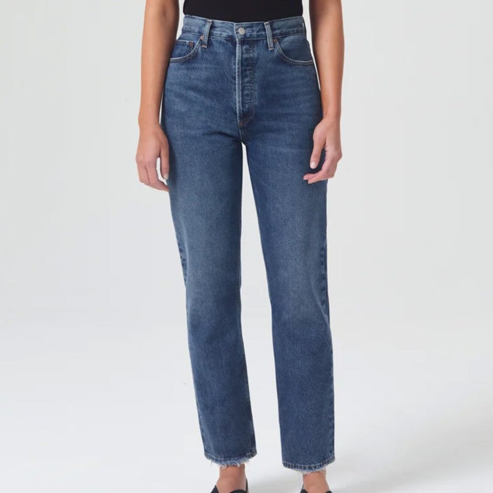 Agolde 90's Pinch Waist High Rise Straight Jeans 25